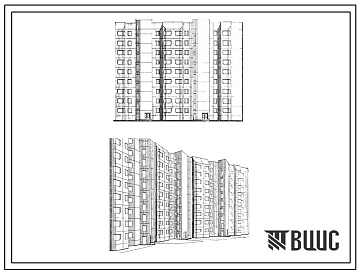 Фасады Типовой проект 122-047см.83 Девятиэтажные лестничные блоки.