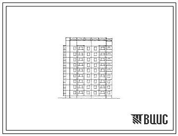 Фасады Типовой проект 134-050.13.87 Девятиэтажная блок-секция угловая универсальная на 36 квартир. Для Волгоградской области