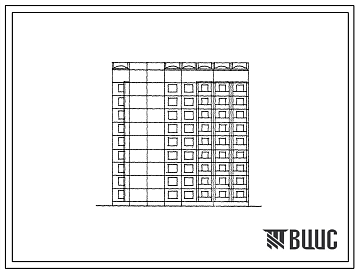 Фасады Типовой проект 134-053.13.87 Девятиэтажная блок-секция компоновочная на 45 квартир. Для Волгоградской области