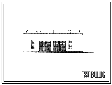 Фасады Типовой проект 816-98с Мастерская технического обслуживания на 20 тракторов, со встроенными котельной и электростанцией.