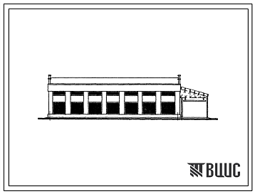 Фасады Типовой проект 816-111 Пункт технического обслуживания тракторов и других специальных машин механизированных отрядов Р/О «Сельхозтехника» на 50 машин.
