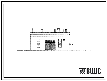 Фасады Типовой проект 816-68 Мастерская технического обслуживания (с электростанцией и котельной) на 10 тракторов. Для строительства в районах с расчетной наружной температурой -20, -30 и -40 0С.