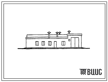 Фасады Типовой проект 817-34 Служебно-бытовое здание с санпропускником для сельхозмашин. Для строительства в районах с расчетной наружной температурой -20 и -25?С.