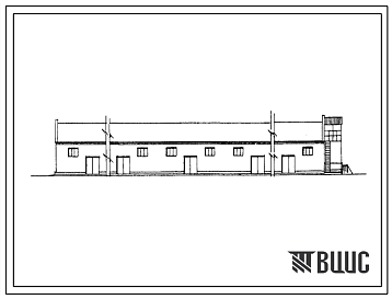 Фасады Типовой проект 813-48 Механизированный склад комбикормов емкостью 500, 1000 т.
