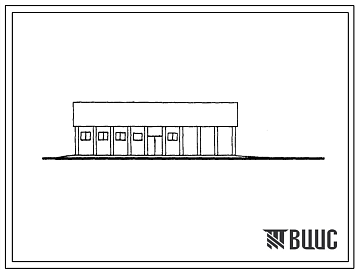 Фасады Типовой проект 817-40 Молотильный навес с сараем для сельхозмашин .