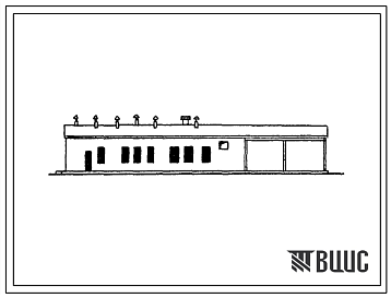 Фасады Типовой проект 817-42  Блок подсобно-производственных помещений с профилакторием на 1 автомашину и с мастерскими.