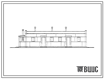 Фасады Типовой проект 817-16  Служебно-бытовое здание на 30 человек для животноводческих и птицеводческих ферм.