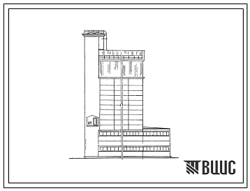 Фасады Типовой проект 817-67 Силосные склады комбикормов емкостью 1000 и 1500 т для строительства на хлебоприемных пунктах.