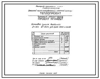 Состав Типовой проект 406-9-8 Установка сушила барабанного Д = 1,6 м, L = 8 м для сушки песка и глины без холодильника и для сушки песка с холодильником