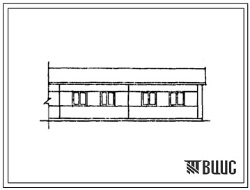 Фасады Типовой проект 807-10-82с.85 Стационар на 10 мест для коров. Для строительства в районах сейсмичностью 7 и 8 баллов