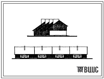 Фасады Типовой проект 817-189 Хозяйственная постройка на 8 секций.