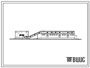 Фасады Типовой проект 705-1-70 Устройство по приему гранулированных минеральных удобрений из вагонов типа «Хоппер» дл яскладов, построенных по типовым проектам 15-101-6 и 15-101-2.