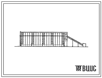 Фасады Типовой проект 705-1-92 Прирельсовый склад незатаренных минеральный удобрений емкостью 20 тыс. тонн с применением деревянных клееных конструкций