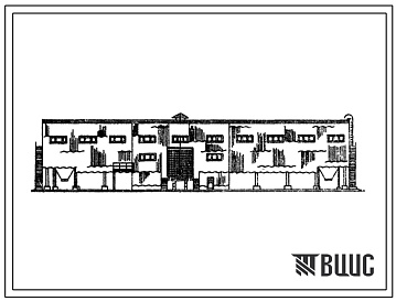 Фасады Типовой проект 705-1-153.83 Прирельсовый закрытый комплексно-механизированный склад сухих незатаренных минеральных удобрений емкостью 10 тыс. т