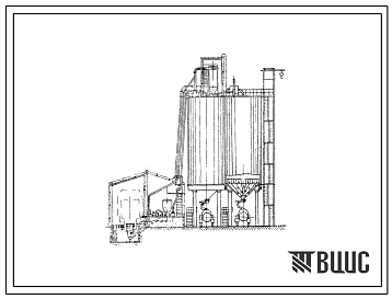 Фасады Типовой проект 705-1-127 Прирельсовый склад силосного типа емкостью 2000т для хранения фосфоритной муки и известковых материалов с железобетонными силосами по 500 т с применением пневморазгрузчика ТА-32