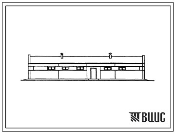 Фасады Типовой проект 807-10-18 Изолятор для лошадей на 16 мест. Стены панельные