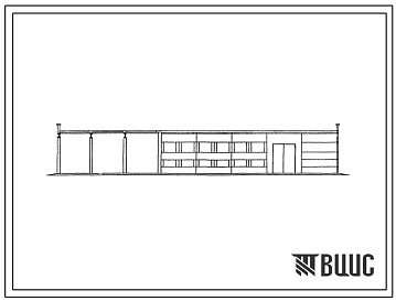 Фасады Типовой проект 816-1-9 Пункт хранения и обслуживания погрузочно-разгрузочных машин и механизмов баз минудобрений