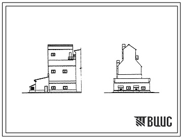 Фасады Типовой проект 812-58/81 Пункт для обработки и хранения 5000 т семян