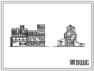 Фасады Типовой проект 812-33 Зерноочистительно-сушильный комплекс К3С-10-2Б с зерносушилкой С3СБ 4х2.
