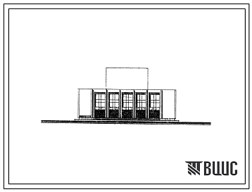 Фасады Типовой проект 264-12-59 Городской дом культуры с залом на 500 мест для строительства во 2 и 3 строительно-климатических зонах.