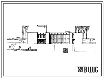 Фасады Типовой проект 264-12-76 Сельский дом культуры на 400 мест для строительства во 2 строительно-климатической зоне.
