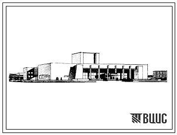 Фасады Типовой проект 264-12-50 Городской дом культуры с залом на 700 мест, для строительства во 2 и 3 строительно-климатических зонах.