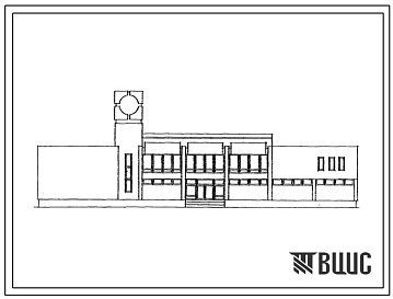 Фасады Типовой проект 264-12-136/82 Сельский дом культуры с залом на 300 мест, с административными помещениями.