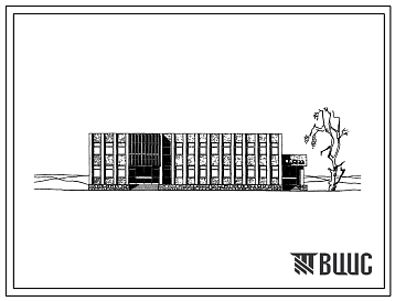 Фасады Типовой проект 264-20-22/73 Административное здание для центральных поселков хозяйств до 4000 жителей. Тип 2
