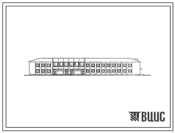 Фасады Типовой проект 264-20-77с Административное здание, тип III (стены кирпичные). Для строительства в III климатическом районе сейсмичностью 8 и 9 баллов.