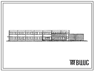 Фасады Типовой проект 261-20-85.83 Административное здание для поселков на 1600-2400 жителей. Для строительства во 2Б, 2В климатических подрайонах Латвийской ССР