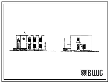 Фасады Типовой проект 265-20-63с Исполком сельского (поселкового) совета на 5 рабочих мест.