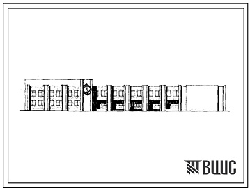 Фасады Типовой проект 264-20-79 Здание городского райкома КПСС. Тип 2. Для строительства в 1В климатическом подрайоне, 2 и 3 климатических районах