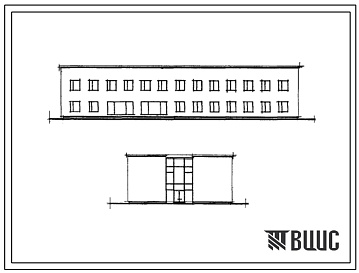 Фасады Типовой проект 506-70 Сблокированное здание управления аэропорта со столовой на 50 посадочных мест.