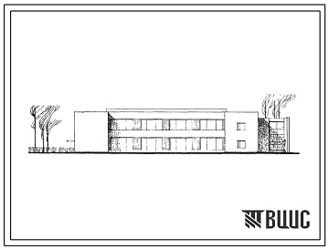 Фасады Типовой проект 506-59 Учебно-технический блок. Тип 2