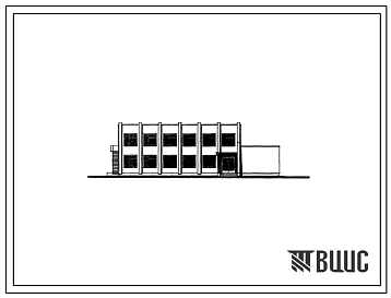 Фасады Типовой проект 411-1-79 Производственно-лабораторный корпус лесхоза (лесхоззага). Стены из кирпича