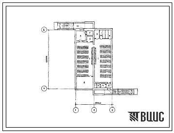 Фасады Типовой проект А-II,III,IV-300-280.84 Склад инвентаря и оборудования отдельно стоящий заглубленный. Стены из монолитного железобетона (убежище на 300 человек, размеры убежища 19,3м на 12м, режимы вентиляции 1,2).