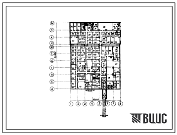 Фасады Типовой проект В-II-225-79(1) Заглубленное здание вспомогательного назначения, (убежище на 225 человек, размеры убежища 55,6м на 42м, режимы вентиляции 1,2).