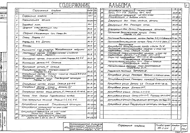 Состав фльбома. Типовой проект 902-2-214Альбом 1 Архитектурно-строительная часть. Рабочие чертежи.