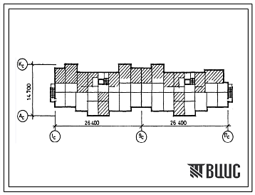 Фасады Типовой проект П-4-200(138-035с.13.86) Помещения хозяйственного назначения в подвале 72-квартирной 9-этажной угловой правой блок-секции, (убежище на 200 человек, размеры убежища 52,8м на 14,7м, режимы вентиляции 1,2).