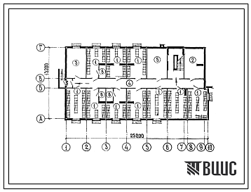 Фасады Типовой проект П-5-256(161-210-15(1.2) Бытовые помещения в подвале в подвале общежития на 100 мест для сельских профессионально-технических училищ, (убежище на 256 человек, размеры убежища 25,2м на 13,2м, режимы вентиляции 1,2,3).