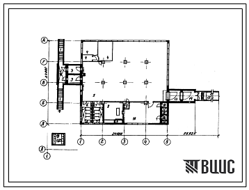 Фасады Типовой проект А-II,III-750-74/110 Отдельно стоящее заглубленное здание вспомогательного назначения, (убежище на 750 человек, размеры убежища 80,925м на 24м, режимы вентиляции 1,2).