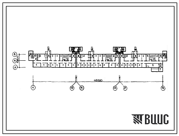 Фасады Типовой проект А-IV-1443-199/80(3-148-1С2/1.2) Культурно-бытовые помещения в подвале 9-этажного 6-секционного  жилого дома на 108 квартир, (убежище на 1143 человек, размеры убежища 119,52м на 10,8м, режимы вентиляции 1,2).