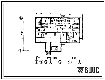 Фасады Типовой проект П-3-151(252-01-151.89) Хозяйственно-бытовые помещениями подвала детского инфекционного корпуса (в конструкциях 1.020-1(83)) на 60 коек, (убежище на 151 человек, размеры убежища 27м на 22,2м, режимы вентиляции 1,2).