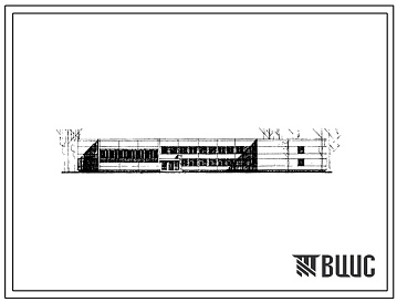 Фасады Типовой проект 221-1-297 Десятилетняя общеобразовательная школа на 12 классных помещений (464 учащихся) для строительства во 2 и 3 климатических районах Украинской ССР