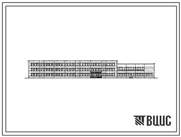 Фасады Типовой проект 221-1-332 Общеобразовательная школа на 20 классов (784 учащихся). Для строительства в IВ климатическом подрайоне, II и III климатических районах.