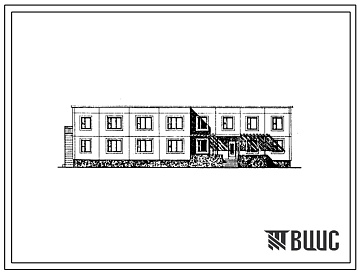 Фасады Типовой проект 221-3-31.86 Спальный корпус-интернат на 50 мест. Для строительства в сельской местности