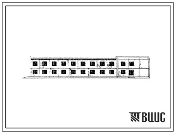 Фасады Типовой проект 221-9-110с Интернат (спальный корпус) на 160 мест при общеобразовательных школах для строительства во 2В и 3В климатических подрайонах сейсмичностью 8 и 9 баллов