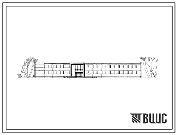 Фасады Типовой проект 222-1-183 Восьмилетняя общеобразовательная школа на 8 классов (320 учащихся) для строительства во 2 климатическом районе