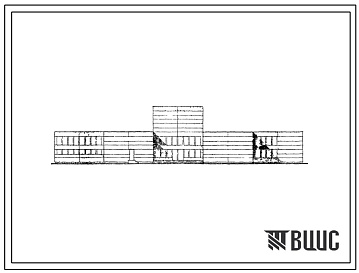 Фасады Типовой проект 222-1-205с Общеобразовательная школа на 20 классов (784 учащихся) для строительства в 2В, 3Б, 3В и 4Г климатических подрайонах Армянской ССР, сейсмичностью 7-8 баллов
