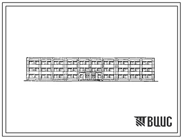 Фасады Типовой проект 222-1-567.1с.87 Школа на 13 классов (489-504 учащихся). Сейсмичность 7, 8 баллов. Здание  двух-, трехэтажное. Каркас по серии 1.020.1-2с.  Стены из однослойных керамзитобетонных панелей.